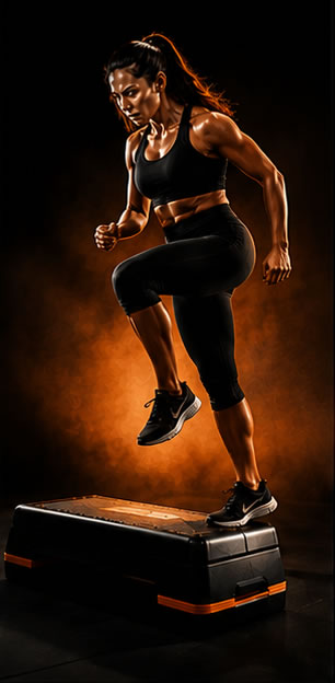 Aula de step na Fit Way Club